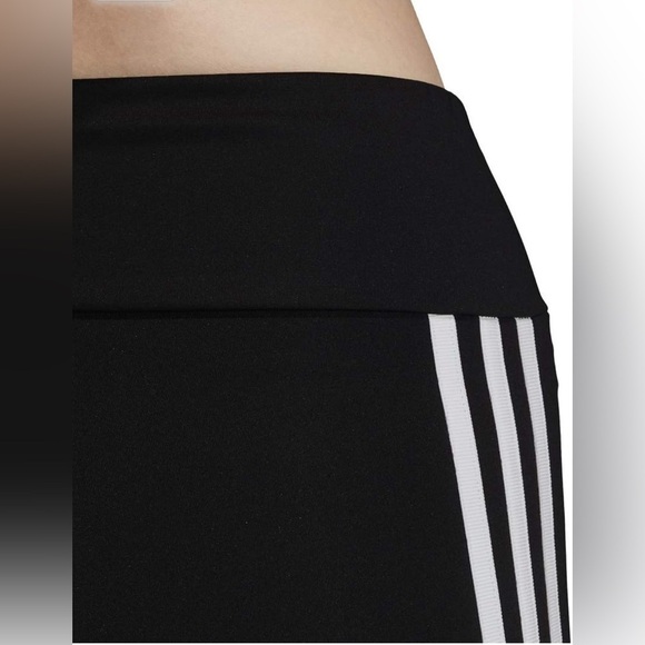 Adidas Women's Black High Waist Biker cycling Shorts tights light fabric SIZE XS - Picture 5 of 10